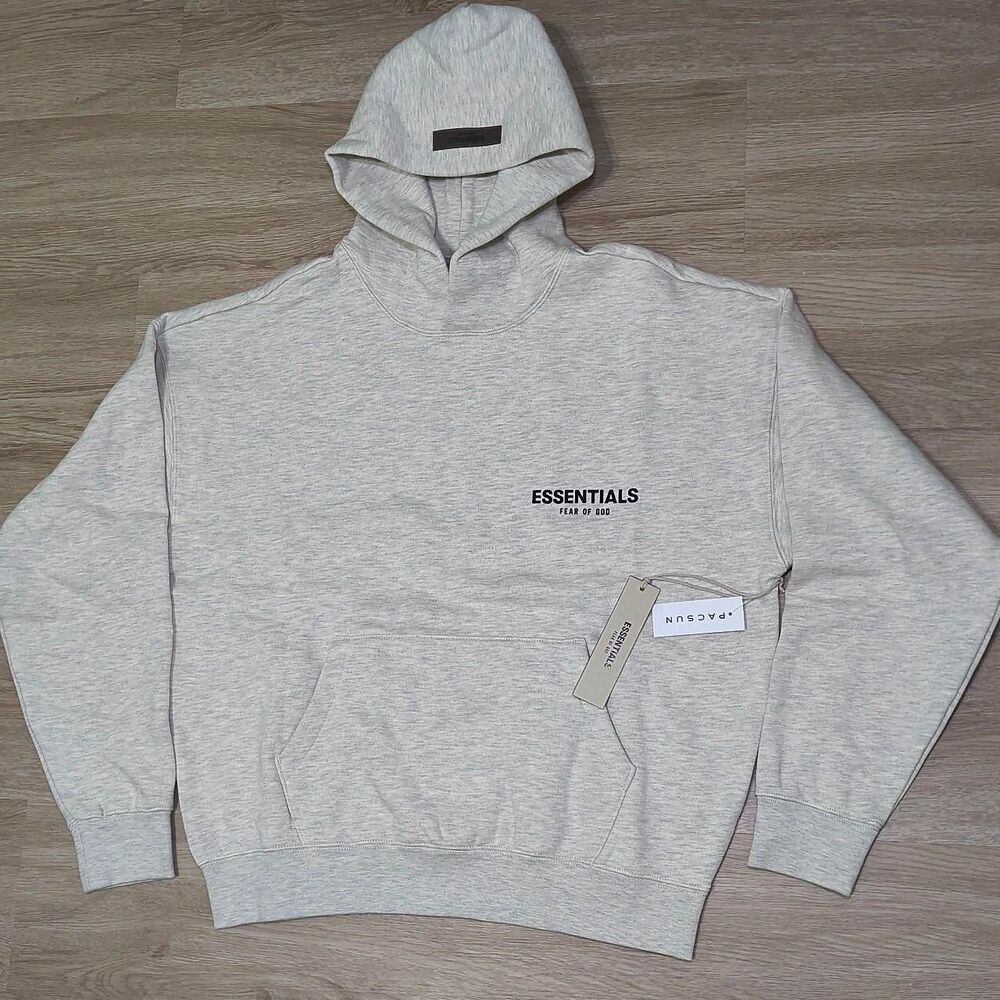 Fear of God ESSENTIALS Hoodie – Light Oatmeal / Heather Grey